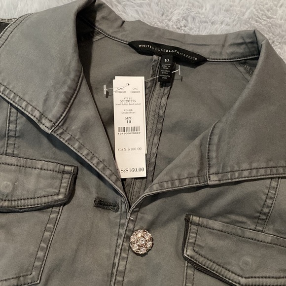 Beautiful WHBM jacket with rhinestone button - Picture 2 of 2